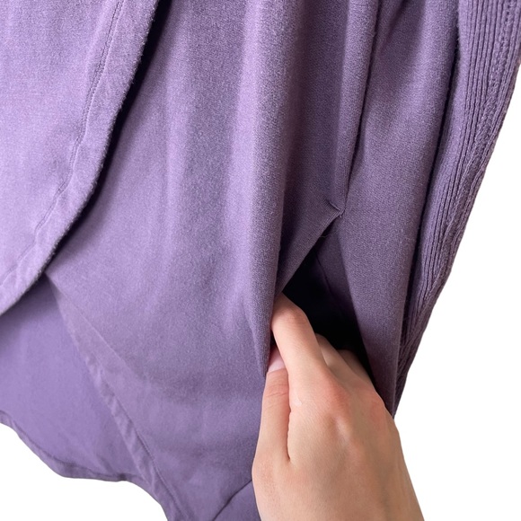 Athleta Purana Purple Violet Wrap Tunic Soft Sweatshirt Hoodie - Picture 12 of 16